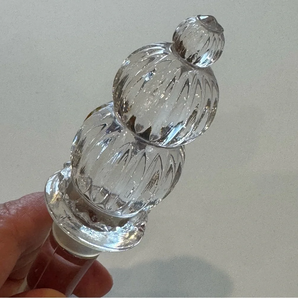 Vintage Mikasa Monterey Austrian Crystal Wine Bottle Stopper Decanter Top